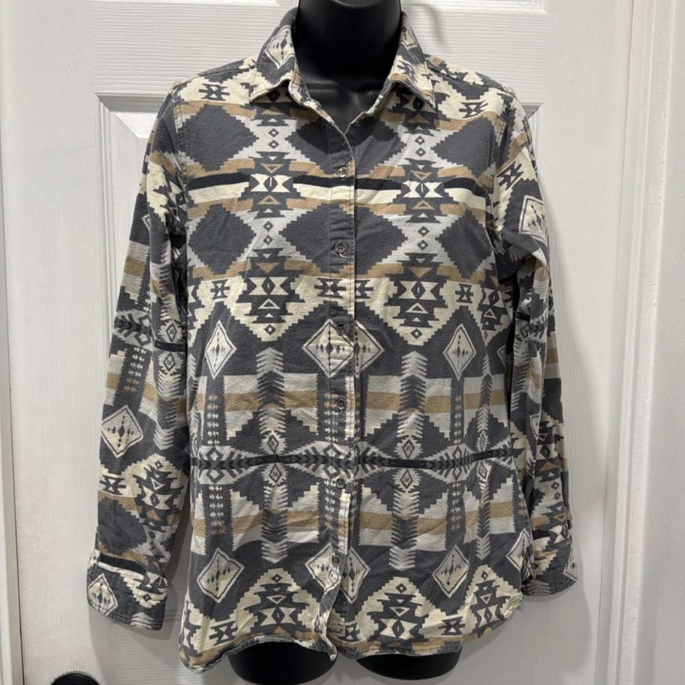 Woolrich Southweatern Print Button Down Top